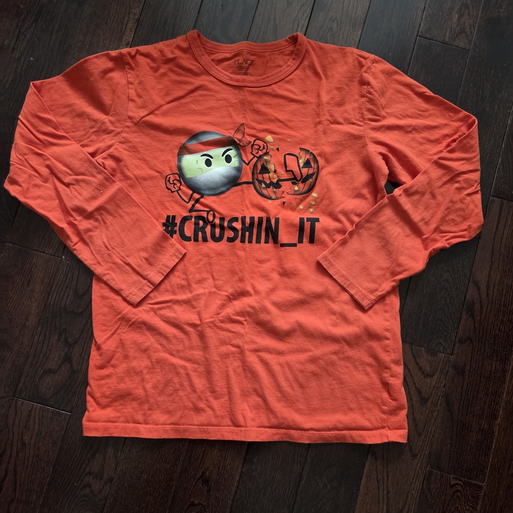 The Children's Place Orange Kids Long Sleeve Shirt